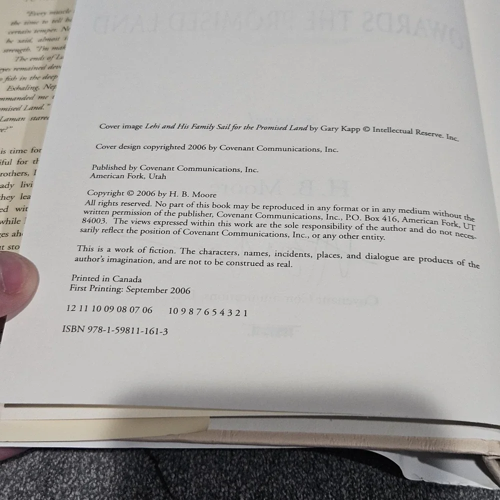 SIGNED Towards the Promised Land : A Novel Hardcover H. B. Moore‎